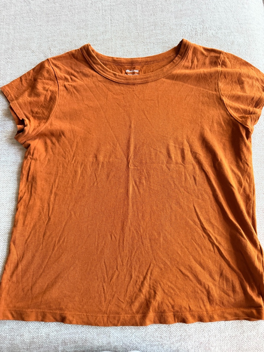 Madewell Short Sleeve Crewneck Tee in Burnt Orange